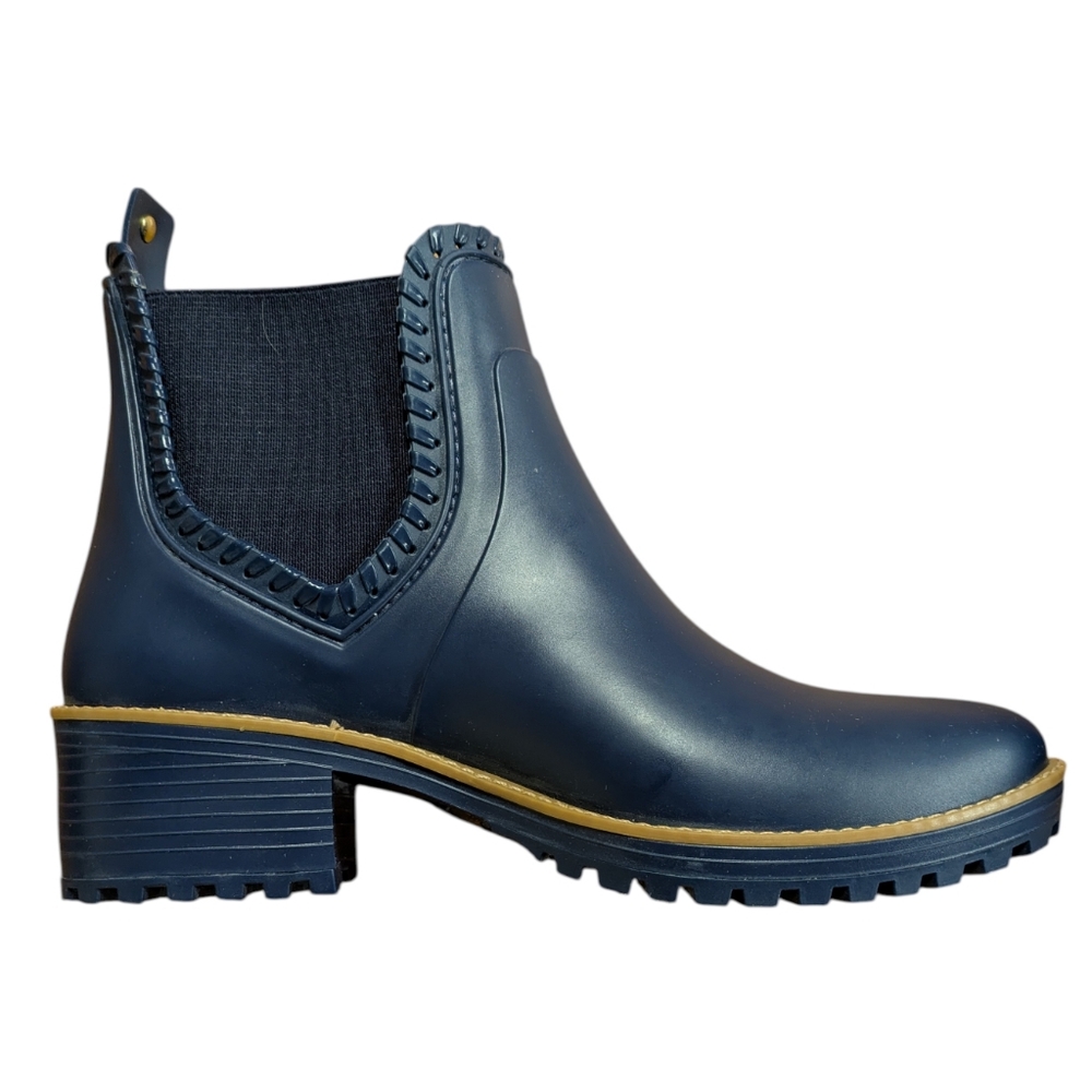 Jack Rogers Ellie Pull-On Chelsea Rain Boots Navy Blue Size 6 - Picture 4 of 9